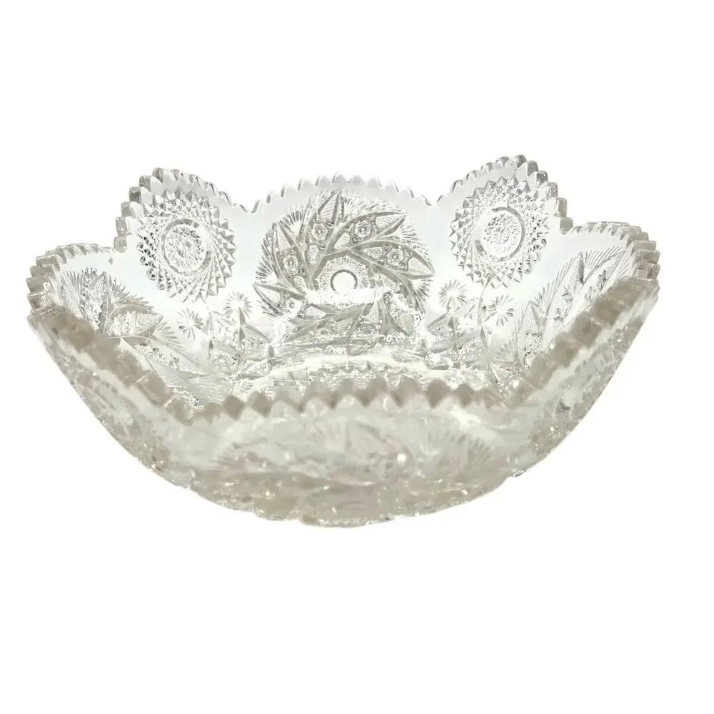 American Brilliant Cut Glass Bowl Very‎ Unique